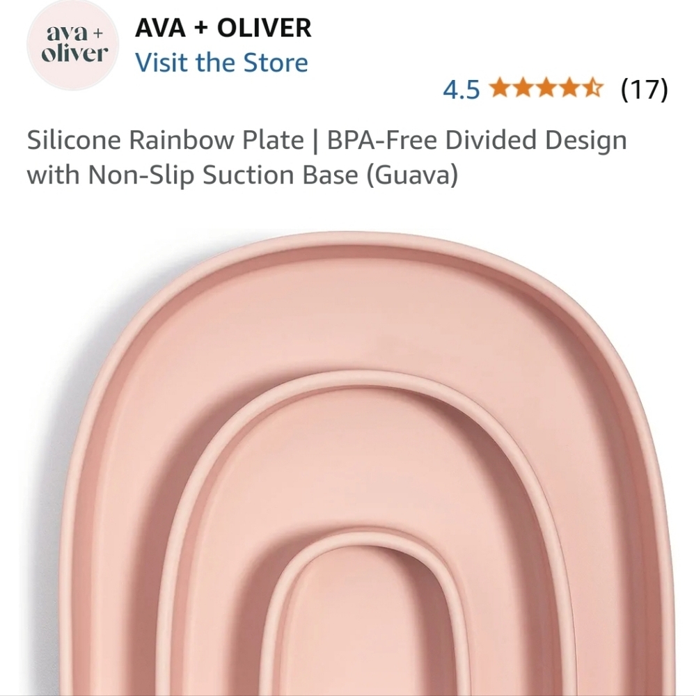 Silicone Rainbow Plate, BPA free